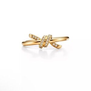 Tiffany & Co. 18k Yellow Gold Diamond
Knot Ring - Size 7 (No Box)